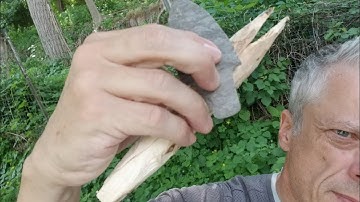 1198 - Stone Tool Woodworking - Split Handle Knife Part 2