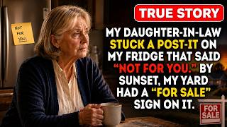 My Daughter-In-Law Wrote NOT FOR YOU on the Fridge. I Wrote FOR SALE on the Yard Sign