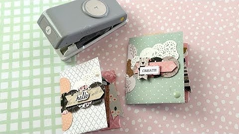 Mini Pocket Folder/Ephemera Holder | Using Paper Punch Shapes & Paper Scraps | TUTORIAL