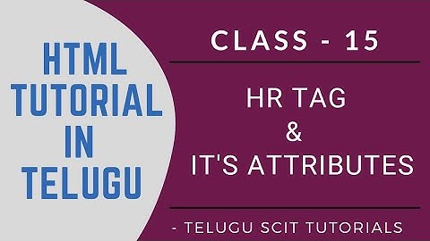 HTML || Class - 15 || HR Tag and It