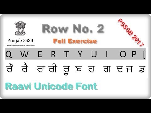 Raavi Unicode Font Character Chart