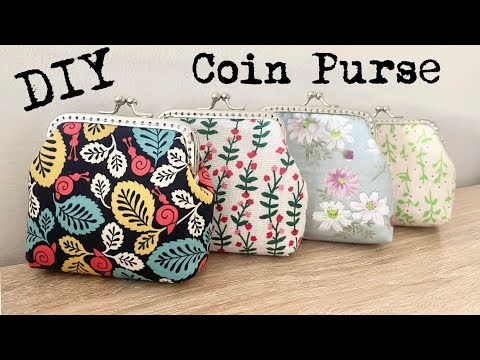 Coin Purse DIY Sewing Tutorial | Free Pattern Download | Kiss Lock | Clasp Frame | Beginners