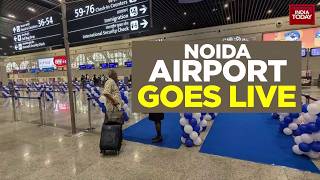 Noida International Airport Begins Commercial Flights As Farmers Board Inaugural Run | India Today