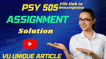 PSY505 Assignment 1 Solution 2024 / PSY505 Assignment 100%  Solution Spring 2024/ PSY505 Spring 2024