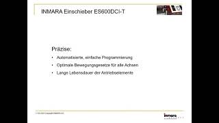 INMARA Einschieber ES600DCI-T Features D