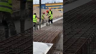 Монолитные работы. Бетонирование фундаментной плиты под склад. #строительство #бетон #хорунжий