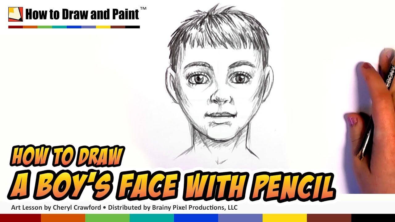 How To Draw A Boy Draw A Face In Pencil How To Draw A Person Cc Youtube