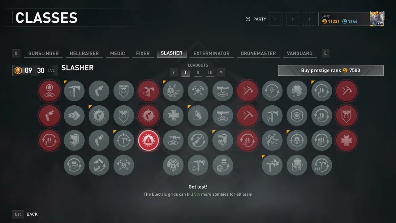 World War Z- All Class Prestige perks LVL9