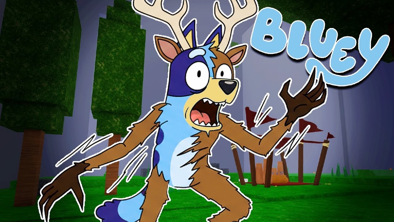 BLUEY se CONVIERTE en el CIERVO de 99 NOCHES en el BOSQUE | Las Aventuras de BLUEY en ROBLOX!