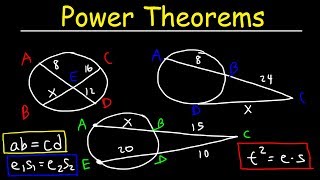 Power Theorems  Chords, Secants & Tangents  Circle Theorems  Geometry