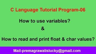 printf() and scanf() in C Programming | Program-06| C Programming Tutorial For Beginner