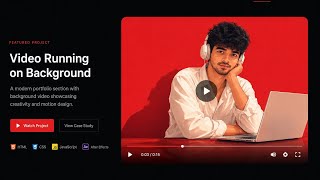 🎥 Video Background Portfolio Website Using AI | Modern Developer Portfolio Design