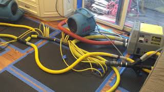 Drying Water Damaged Hardwood Floor