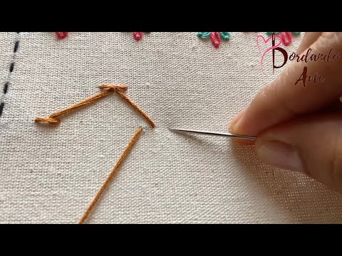 BORDADO A MANO PUNTADA DECORATIVA FÁCIL | HAND EMBROIDERY EASY STITCH UNIQUE DESIGN