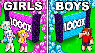 BOYS vs GIRLS Multiplicator in Minecraft...