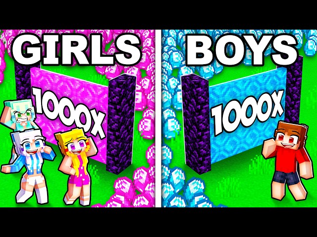 BOYS vs GIRLS Multiplicator in Minecraft...