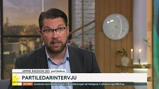 Jimmie Åkesson (SD): Målet är att ingå i regering efter valet | Nyhetsmorgon | TV4 &amp; TV4 Play