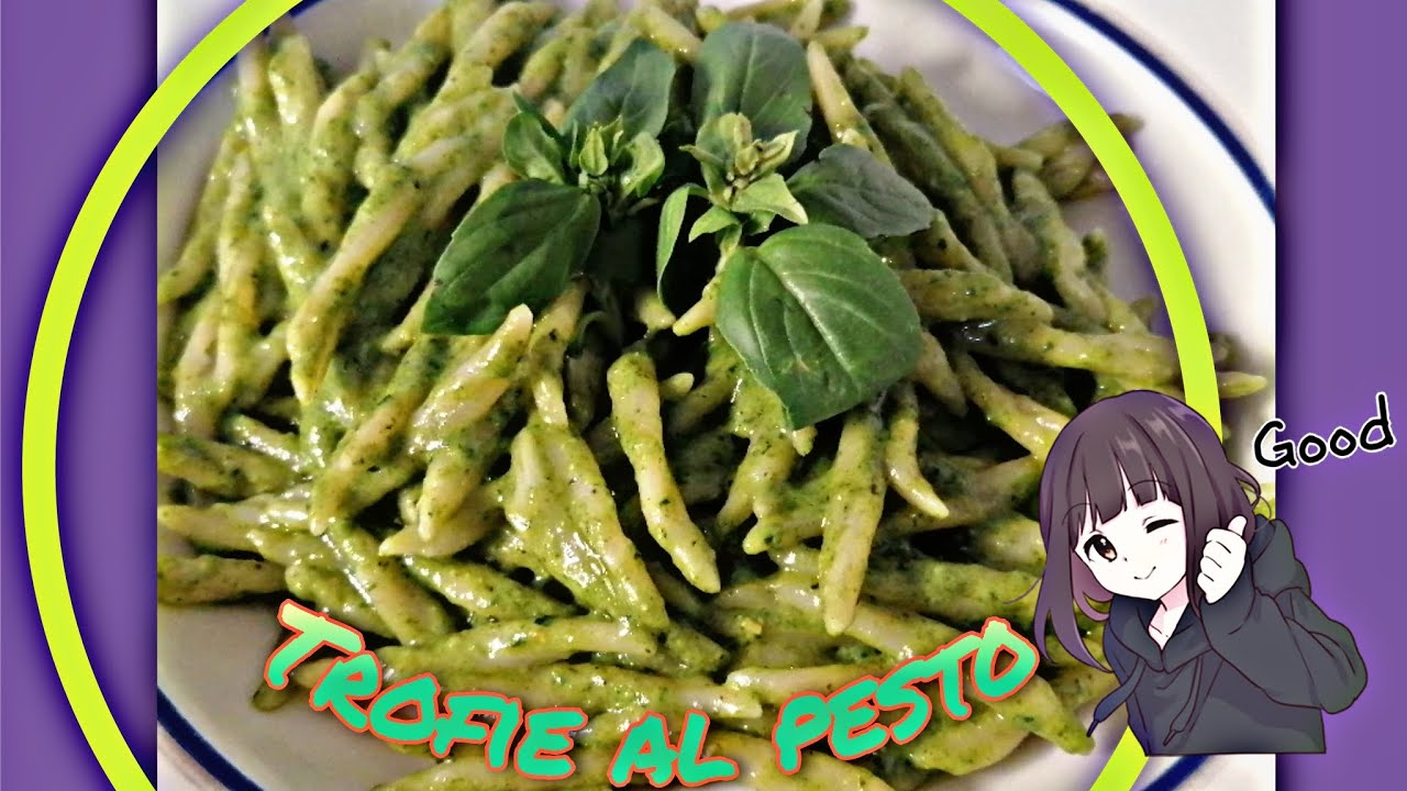 Trofie al Pesto di Basilico II Homemade Pesto // Good for Vegetarian ...