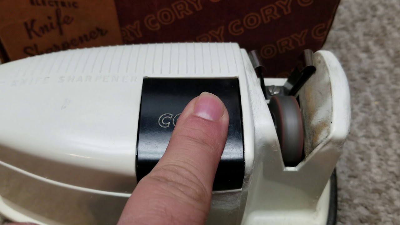 vintage Cory electric knife sharpener for knives and scissors, #KSS box