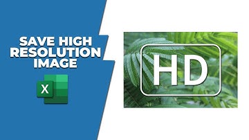 How to save high resolution image from excel