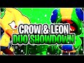 CROW &amp; LEON DOUBLE LEGENDARY TEAM PRO GAMEPLAY-BRAWL STARS SHOWDOWN!!