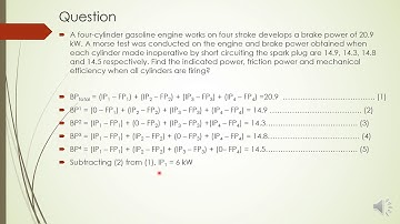 Morse test   Problem-Thermal engg. #ktu #thermalengineering