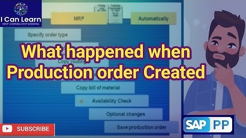 What happens when you Create a production order