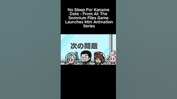 No Sleep For Kaname Date - From AI: The Somnium Files Game Launches Mini Animation Series #anime