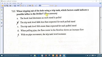 14. IWCF : questions of kick warning signs part # 1