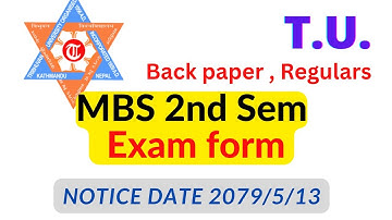MBS/MPA Second  Semester Exam form and Exam Notice || TU exam 2079 ||परिक्षा फारम भर्ने सुचना