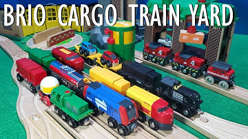 BRIO Wooden Trains Cargo Railway Yard | BRIO Train Video