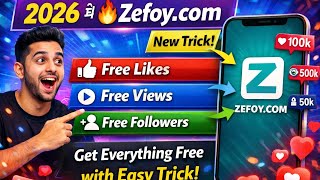  2026 Zefoy New Trick | Get Free Likes, Views & Followers (100% Working)