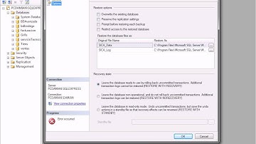 Restaurar Backup en SQLServer 2005
