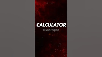 Create a Calculator Using Just HTML! | Beginner Project#codewith_muhilan