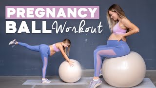 Beckenboden Workout für Schwangere (Gymnastikball übungen) | Pregnancy Ball Workout 🤰 screenshot 2