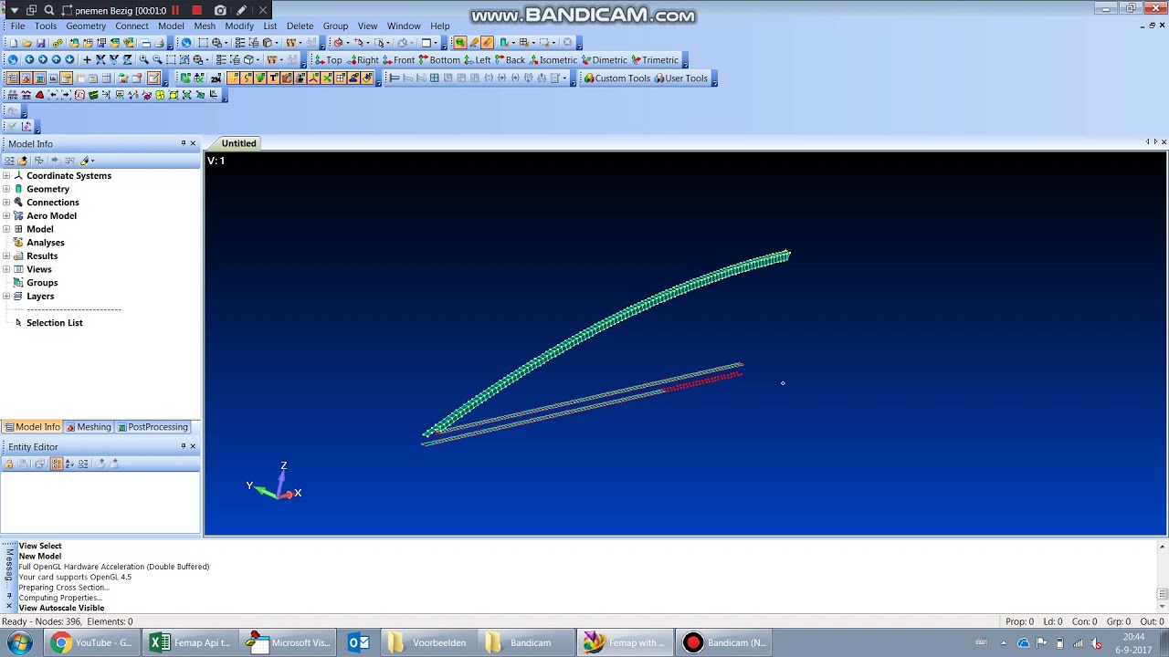 Femap api arch bridge example youtube