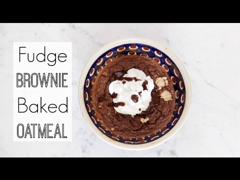 Healthy Breakfast Recipe Fudge Brownie Baked Oatmeal High Protein-11-08-2015