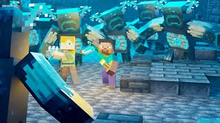 Alex and Steve vs Warden Army (Minecraft Animation)
