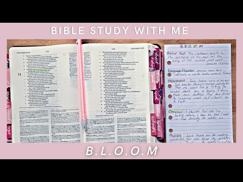 B.L.O.O.M Bible Study Method | Proverbs 13:25