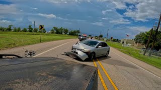 A Honda Went Head on With a Toyota! Police Rotation Tow!