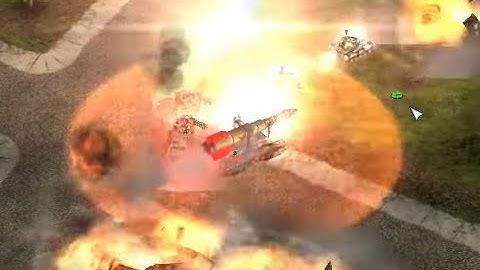 Generals Zero Hour Destructive Forces v1.4 Tank vs 3 EMP Napalm . Nuke Carier/Helix MEGA NUKE DROP!