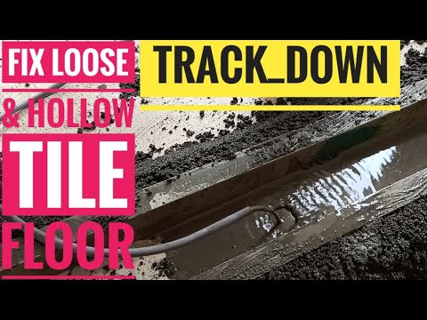 How to fix hollow & loose tile by using grout without removing the tile  English hollow tile repair