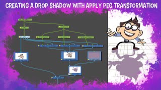 Creating a Drop Shadow with Apply Peg Transformation in Toon Boom Harmony.