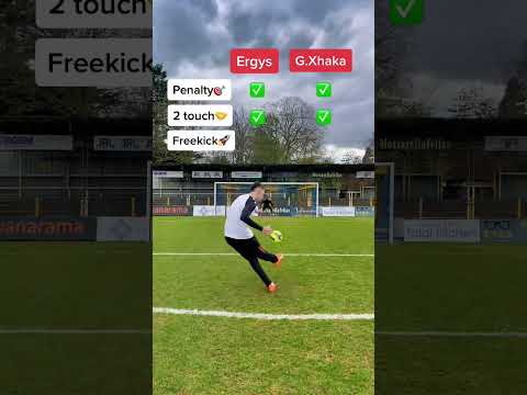 Shooting challenge vs Granit Xhaka 🚀🎯 #football #viral #soccer