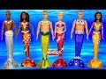 DIY Making Play Doh Sparkle Mermaid Dresses for Barbie Dolls