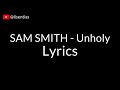 Sam smith  unholy  lyrics