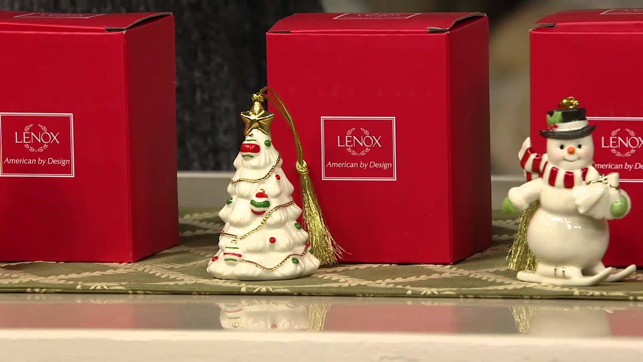 Lenox Set of 5 Porcelain Ornaments with Gift Boxes on QVC YouTube