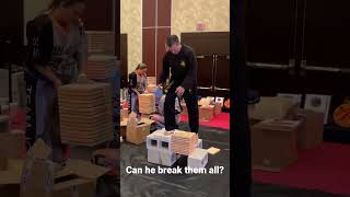 Can He Break Them All Board Breaking Stomp karate