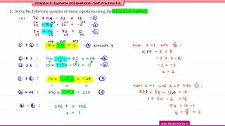 Add Math Form 4 - Chapter 3: Systems of Equations - Self Practice 3.2