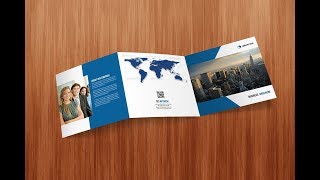 Square Tri- Fold Business Brochure Brochure Template | Creative Market